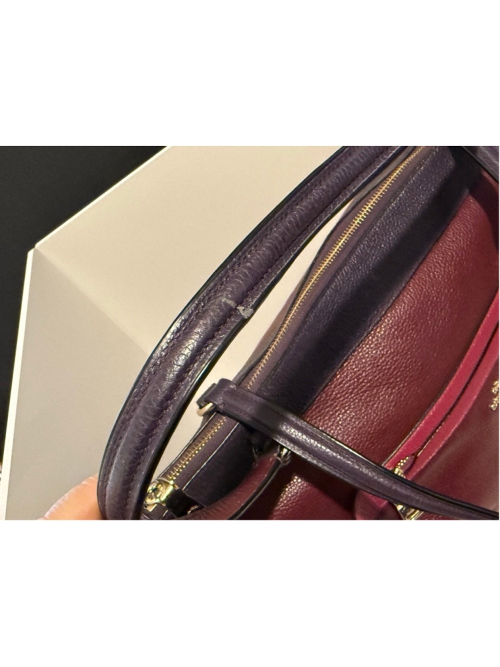 Coach Tyler Colorblock Pebble Leather Tote Bag with Gold Hardware F57210 - Picture 13 of 16